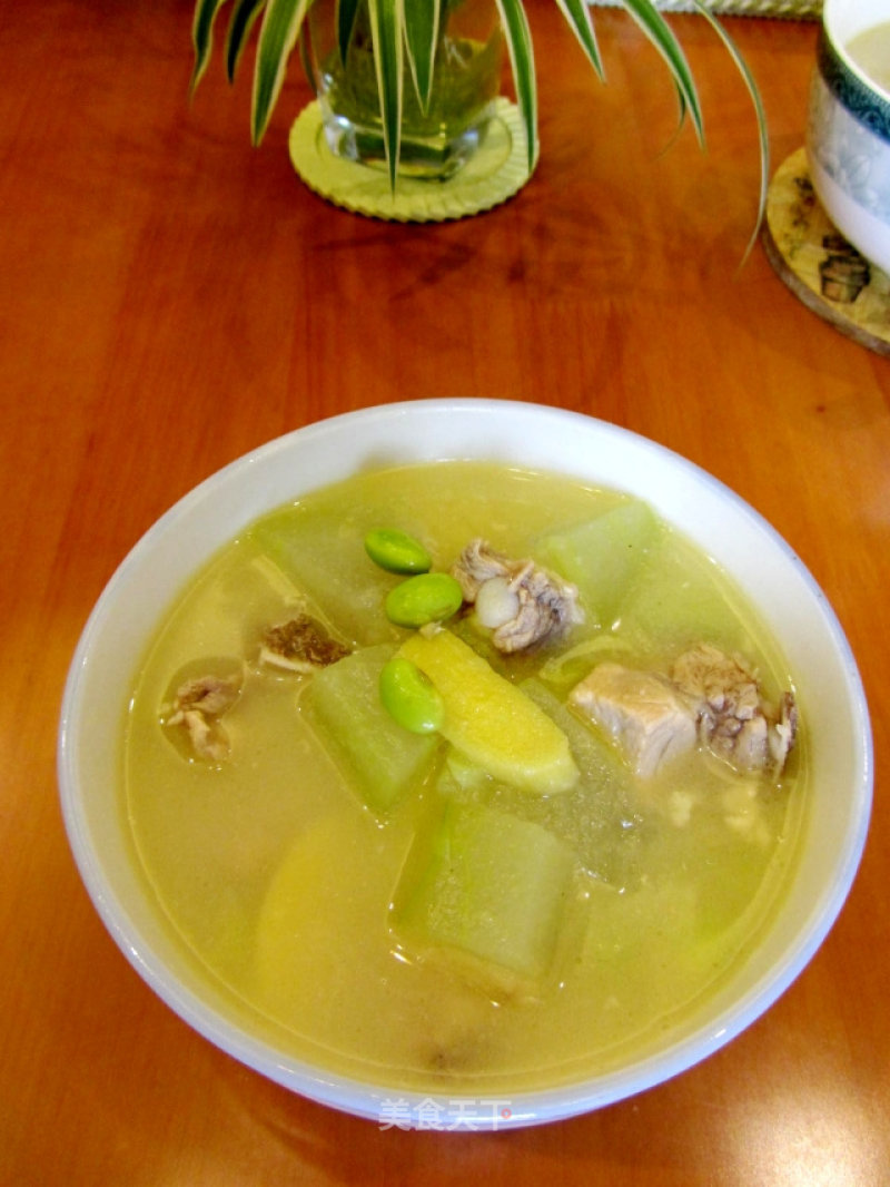 Edamame and Winter Melon Pork Ribs Soup recipe