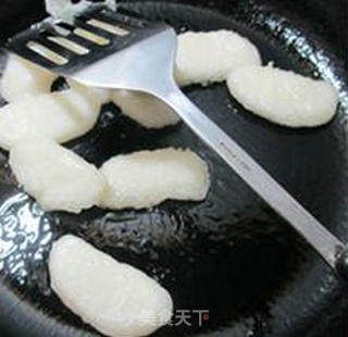 Glutinous Rice Cakes with Chives, Pepper and Salt recipe