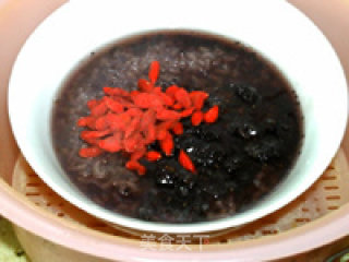 Glutinous Rice Porridge with Mulberry and Wolfberry recipe