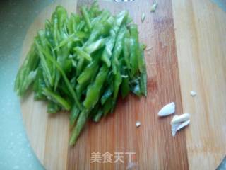 Stir-fried Bean Curd with Green Pepper (quick Cooked Vegetable) recipe