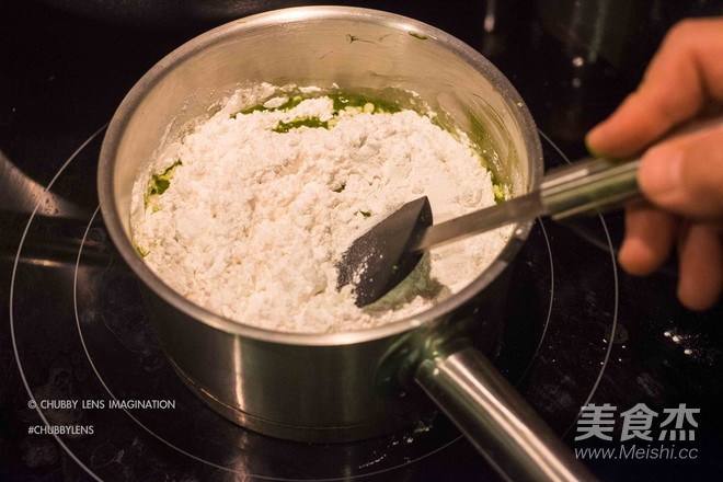 Matcha White Sugar Cake-green Tea Lunjiao Cake recipe