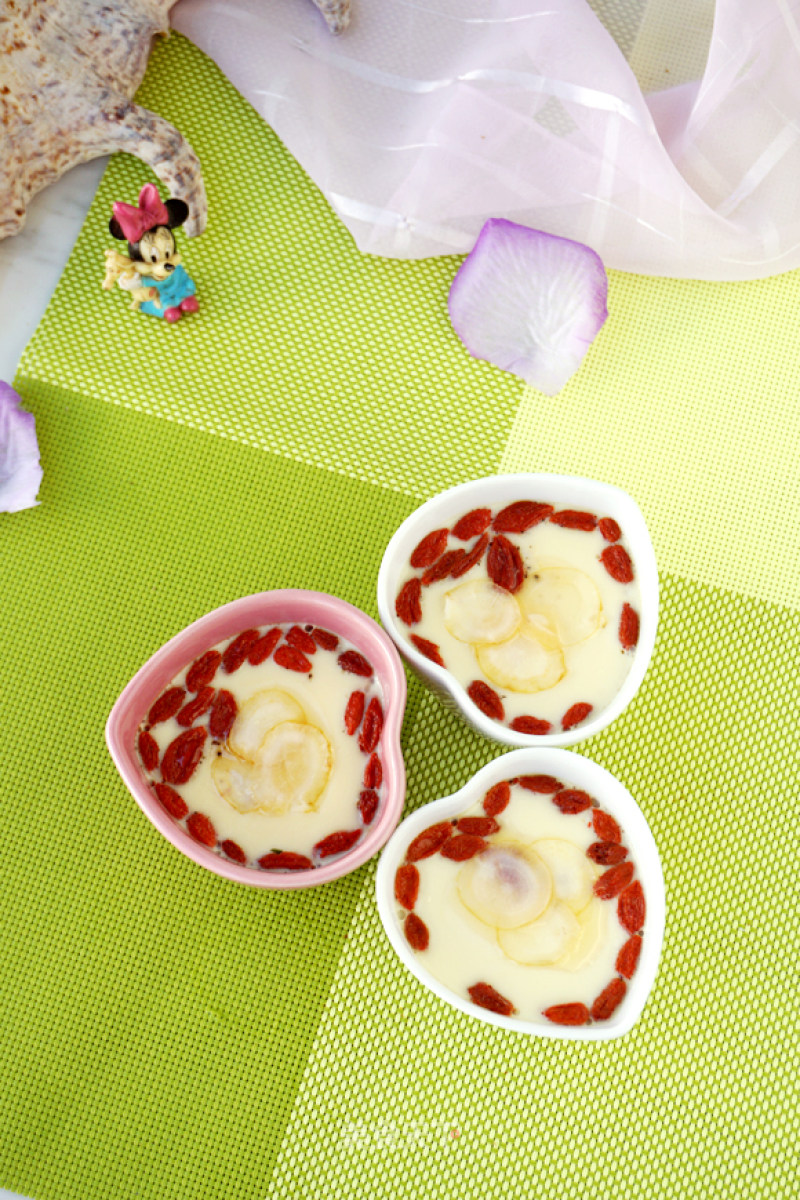 #御寒美食# American Ginseng and Wolfberry Steamed Custard recipe