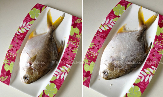 Braised Pomfret with White Radish recipe