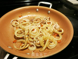 Curry Squid and Onion Rings - Seafood recipe