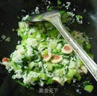 Fried Rice with Danbei Balls and Green Vegetables recipe