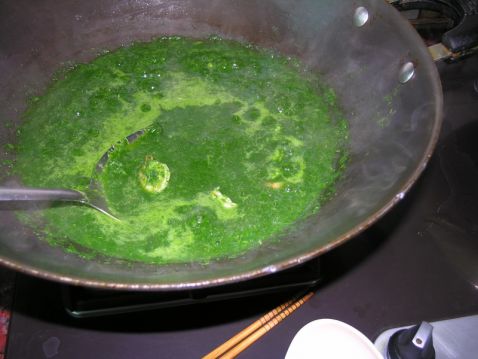 Shrimp and Sweet Potato Leaf Soup recipe