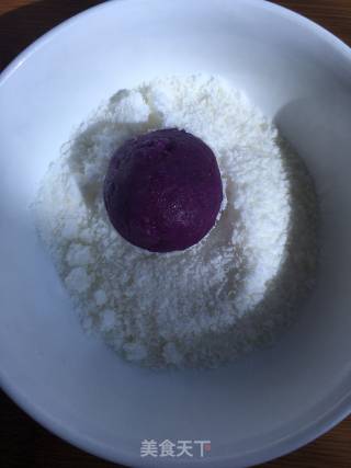 Coconut Purple Sweet Potato Balls recipe