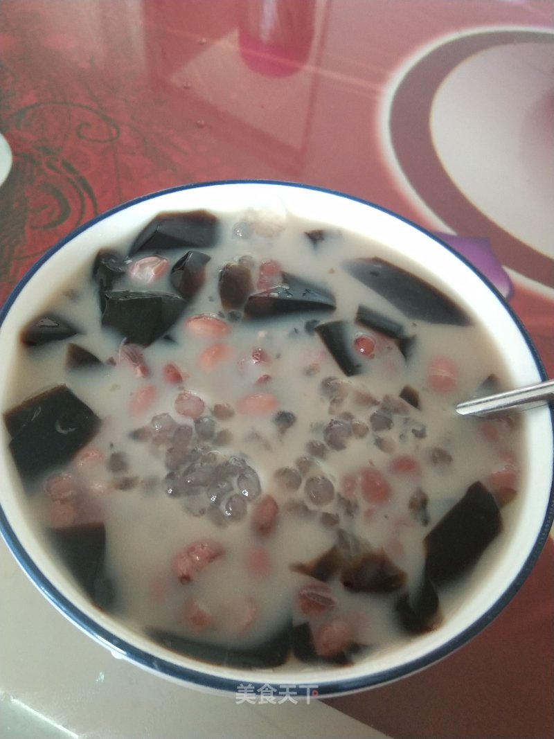 Red Bean and Sago Milk Tea recipe