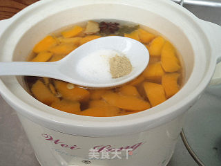 Pumpkin and Corn Pork Ribs Soup recipe