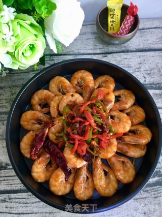 "quick Hand Meal" Stir-fried Shrimp with Mochi and Chili recipe