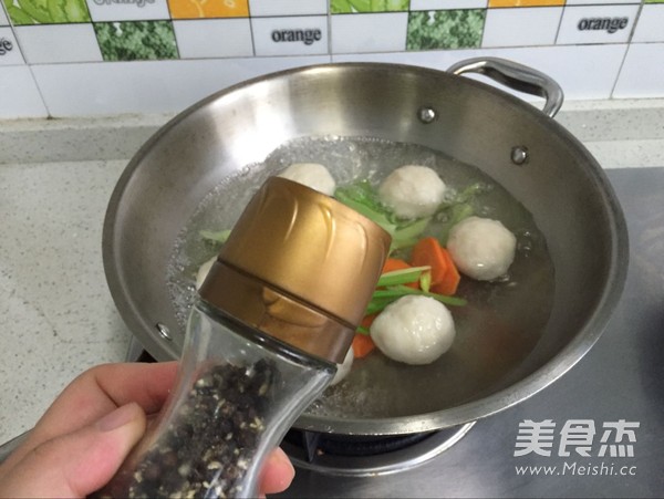 Double Vegetable Fish Ball Soup recipe