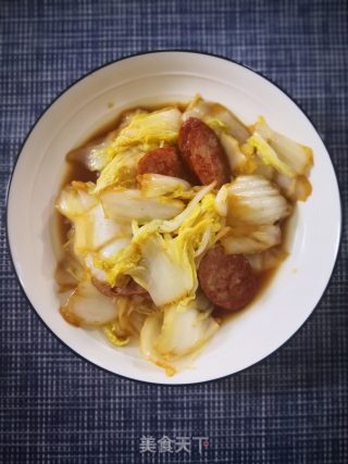 Stir-fried Red Sausage with Cabbage recipe