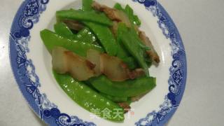 Fried Bacon with Snow Peas recipe