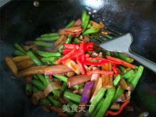 Fried Eggplant with String Beans recipe