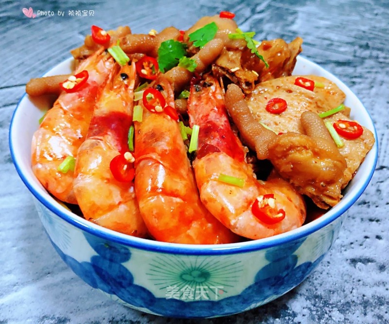 Prawns and Chicken Claw Pot#food Trimmings to Make A Big Meal#