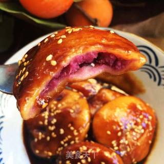 Brown Sugar Sesame Purple Sweet Potato Waxy recipe