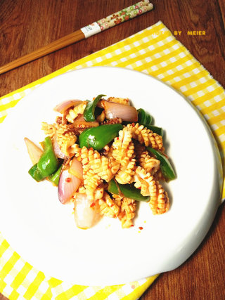 [stir-fried Squid with Spicy Sauce] recipe