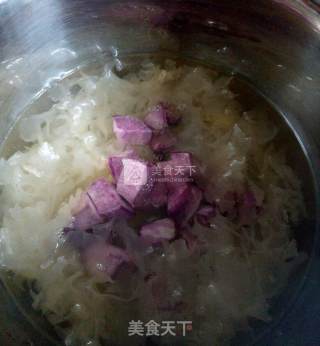 Dreamy Purple Sweet Potato White Fungus Soup recipe