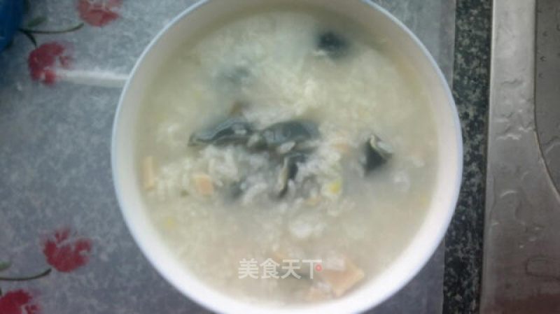 Congee with Preserved Egg and Ham (lean Meat) recipe