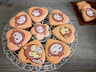 Cute Monkey Frosting Cookies recipe