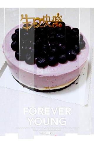 #新良第一节烤大赛# Quadruple Blueberry Cheese Mousse recipe