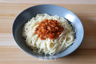 Tomato Meat Sauce Noodles recipe