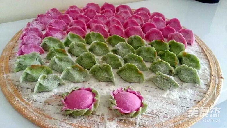 Fruit and Vegetable Colored Dumplings recipe