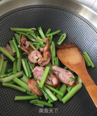 Sautéed Celery with Grilled Sausage recipe