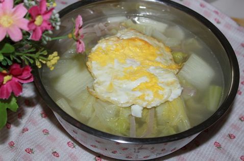 Poached Egg and Chinese Cabbage Soba Noodles recipe