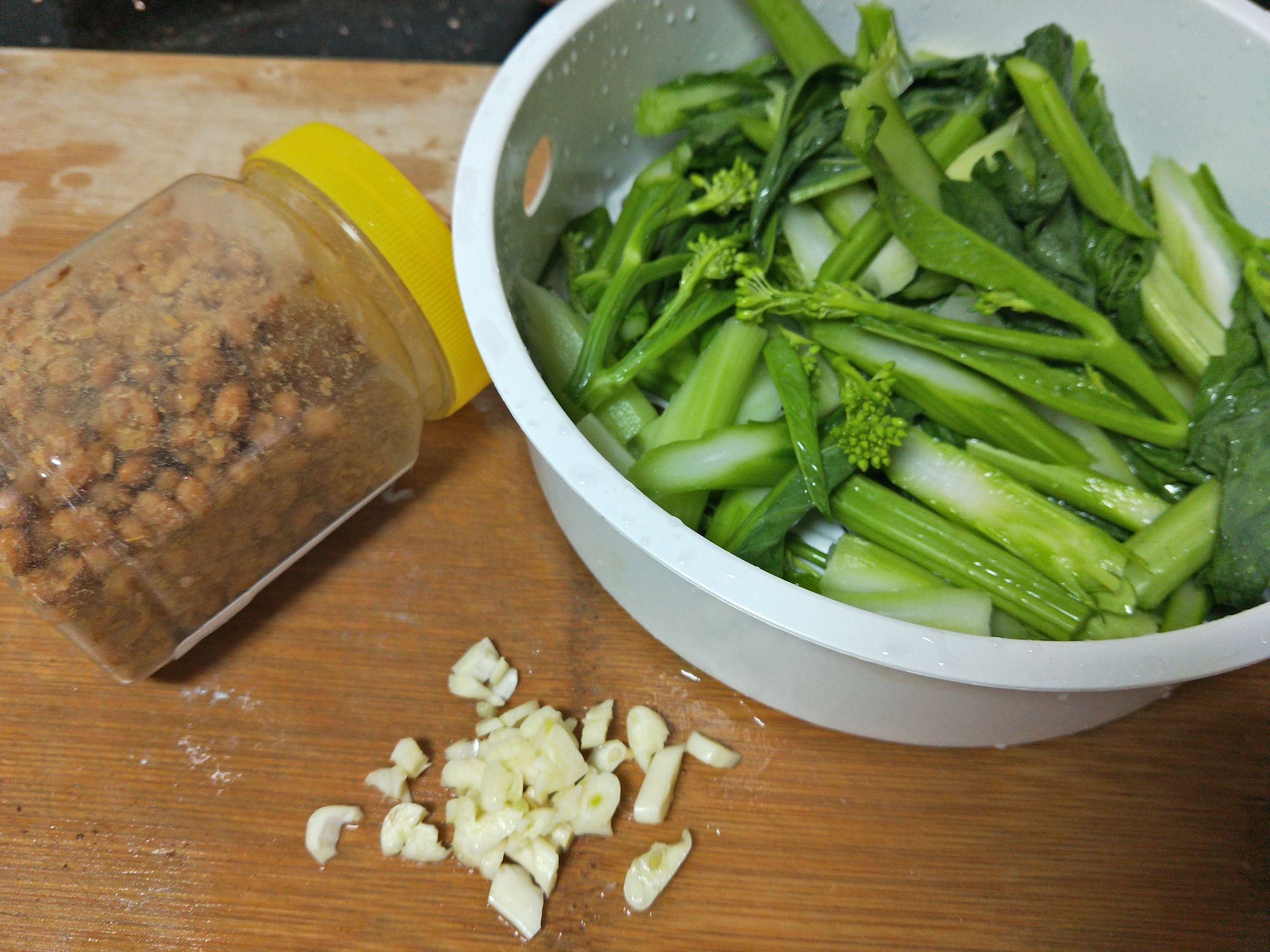 Stir-fried Choy Sum with Tempeh recipe