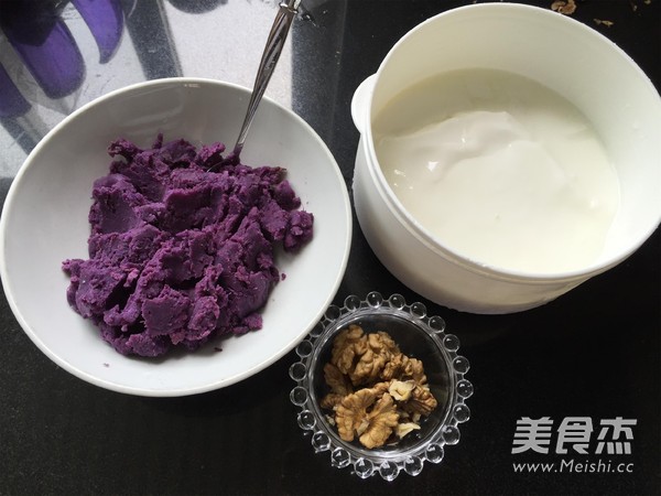 Purple Sweet Potato Walnut Yogurt recipe