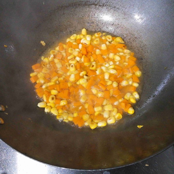 Carrot Corn Egg Fried Rice recipe