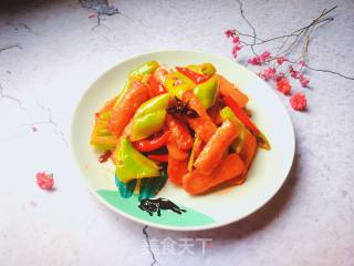 Stir-fried Green Peppers are Not Spicy recipe