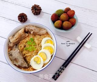 Instant Noodles with Pork Ribs recipe