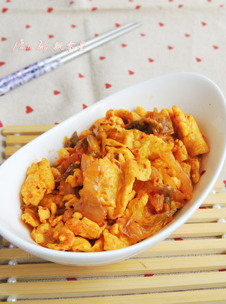 Scrambled Eggs with Kimchi