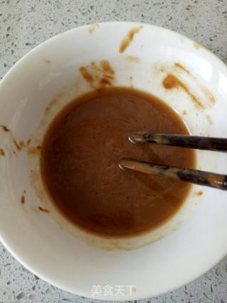Carob with Garlic Sesame Sauce recipe