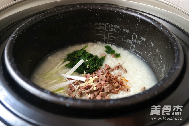 Pork Liver and Spinach Porridge recipe