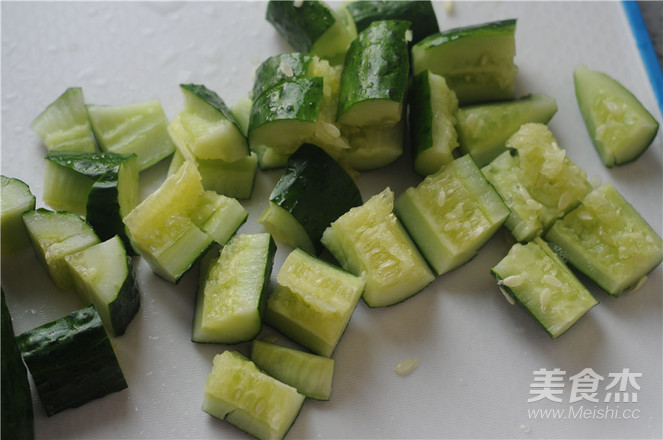 Cucumber with Preserved Eggs recipe