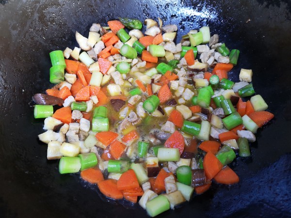 Seasonal Vegetable Pork Rice Bowl recipe
