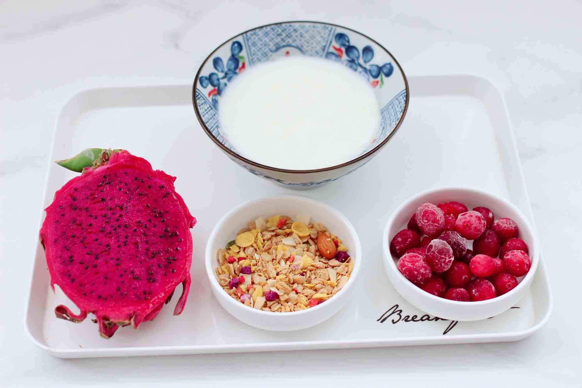 Pitaya Cranberry Cereal Yogurt Shake recipe