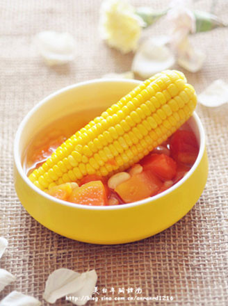 Papaya and Corn Sweet Soup recipe