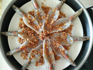 [open Back Shrimp with Garlic Vermicelli] recipe