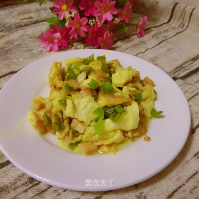 Scrambled Eggs with Green Pepper Ham recipe