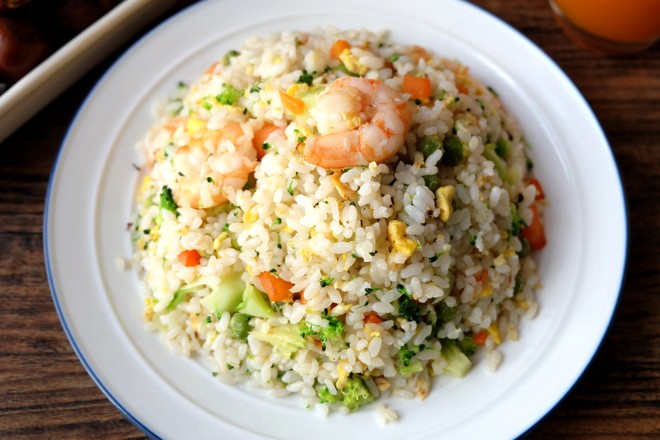 Fried Rice with Shrimp, Vegetable and Egg recipe