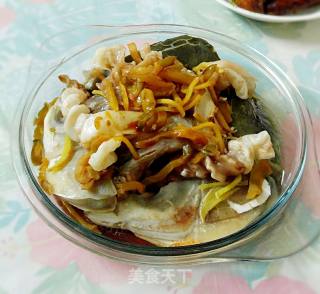 Steamed Anhui Fish Belly with Mustard recipe