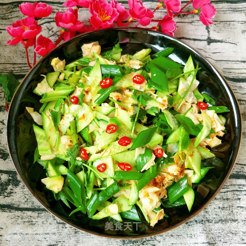 Tossed Cucumber and Bean Curd recipe