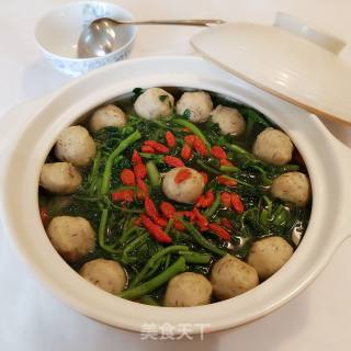 Watercress and Minced Fish Ball Soup recipe