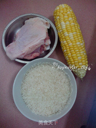 【minced Chicken and Corn Oatmeal】 recipe