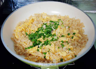 Fried Brown Rice with Ginger, Green Onion and Egg recipe