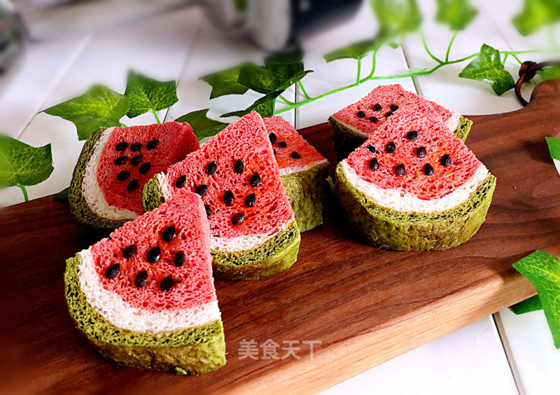 #the 4th Baking Contest and is Love to Eat Festival#mini Watermelon Toast recipe